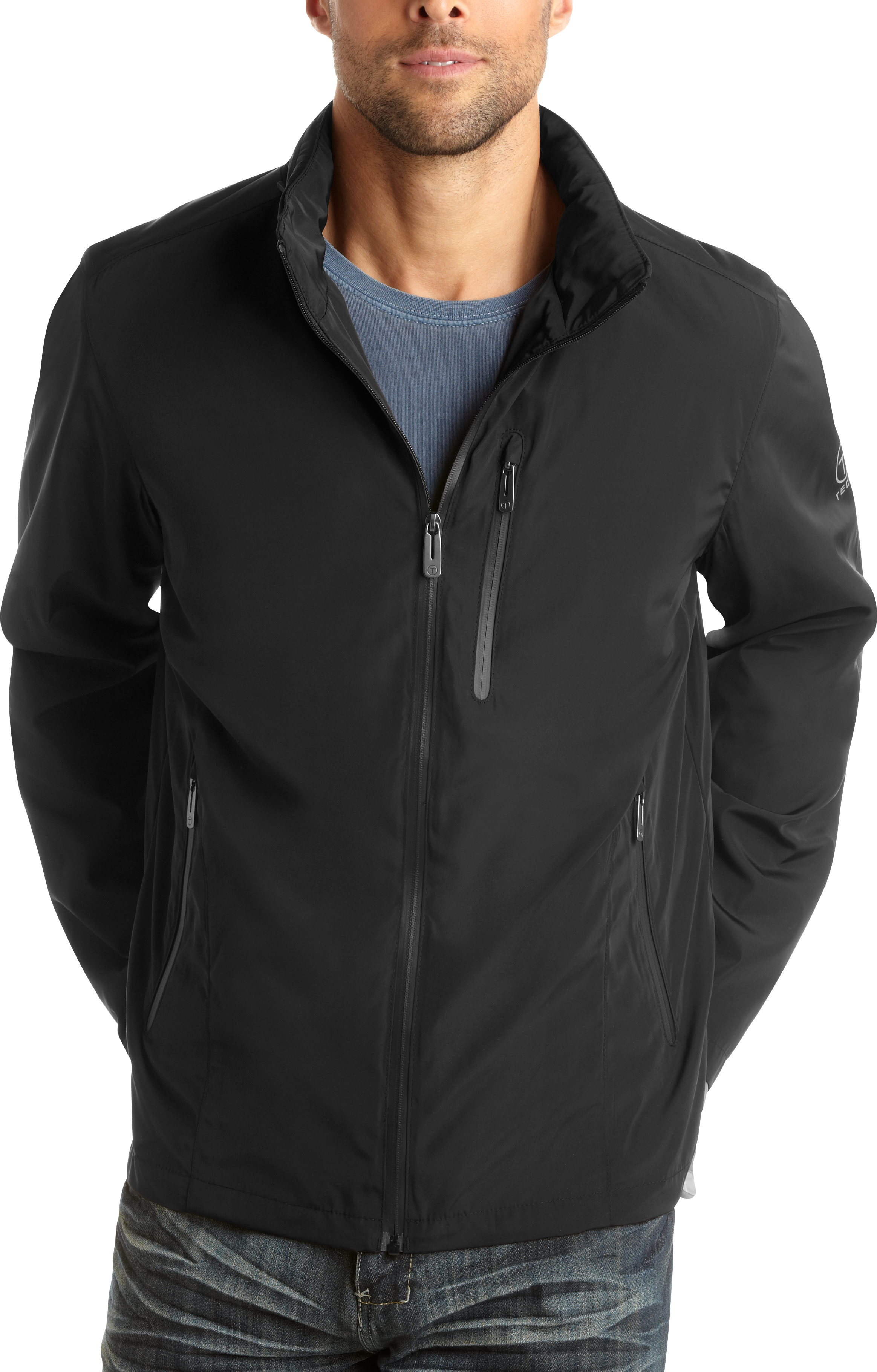 T-Tech By Tumi Black Waterproof Packable Jacket