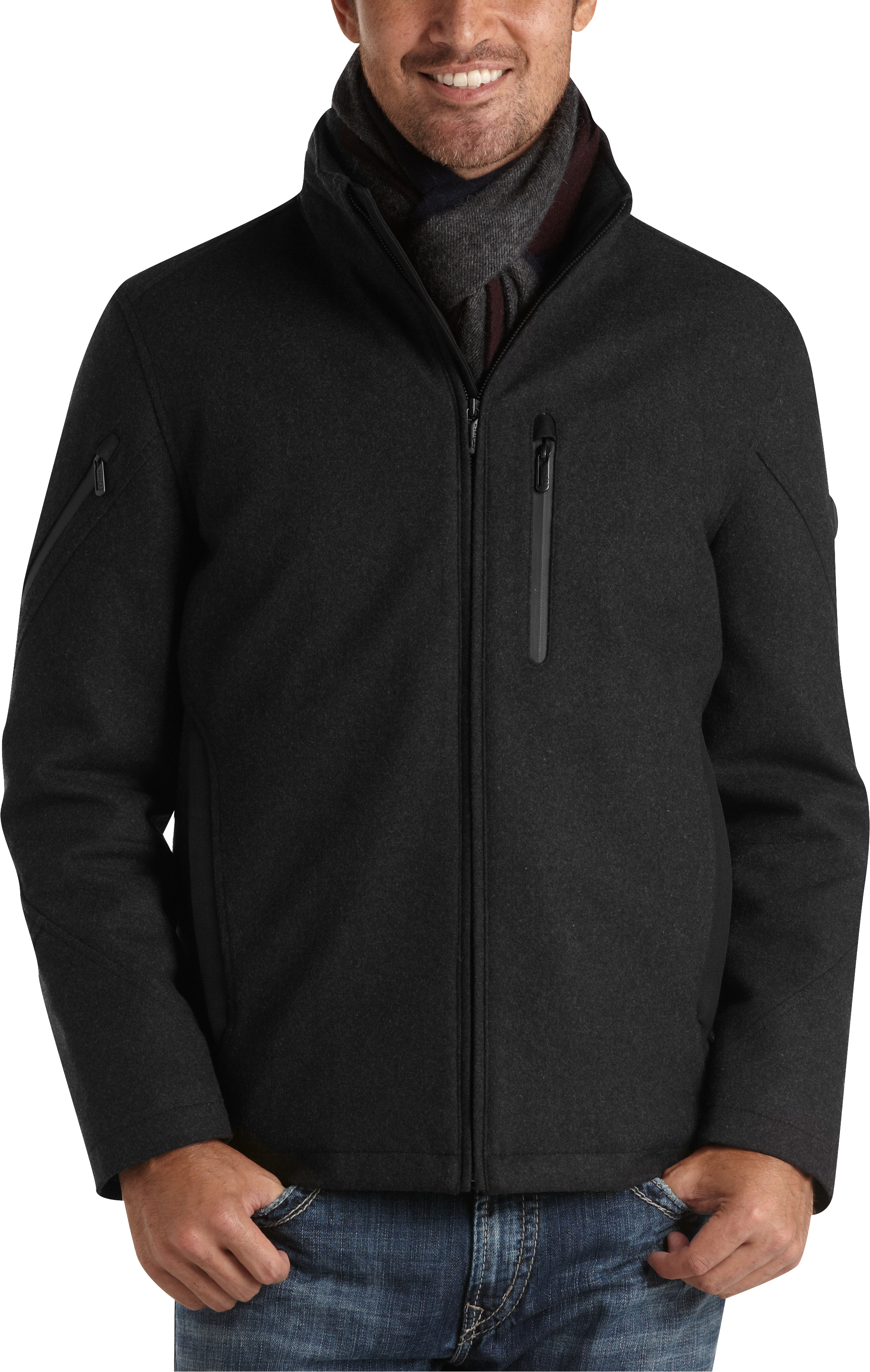T-Tech by Tumi Charcoal Hidden Hoody Jacket