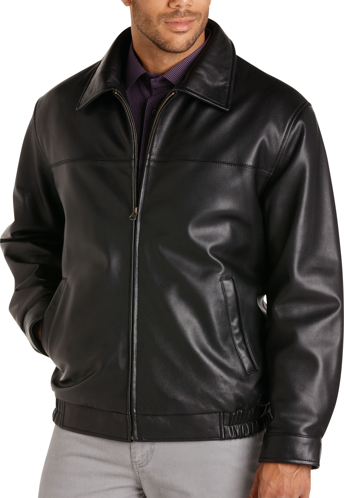 Joseph & Feiss Black Bomber Jacket