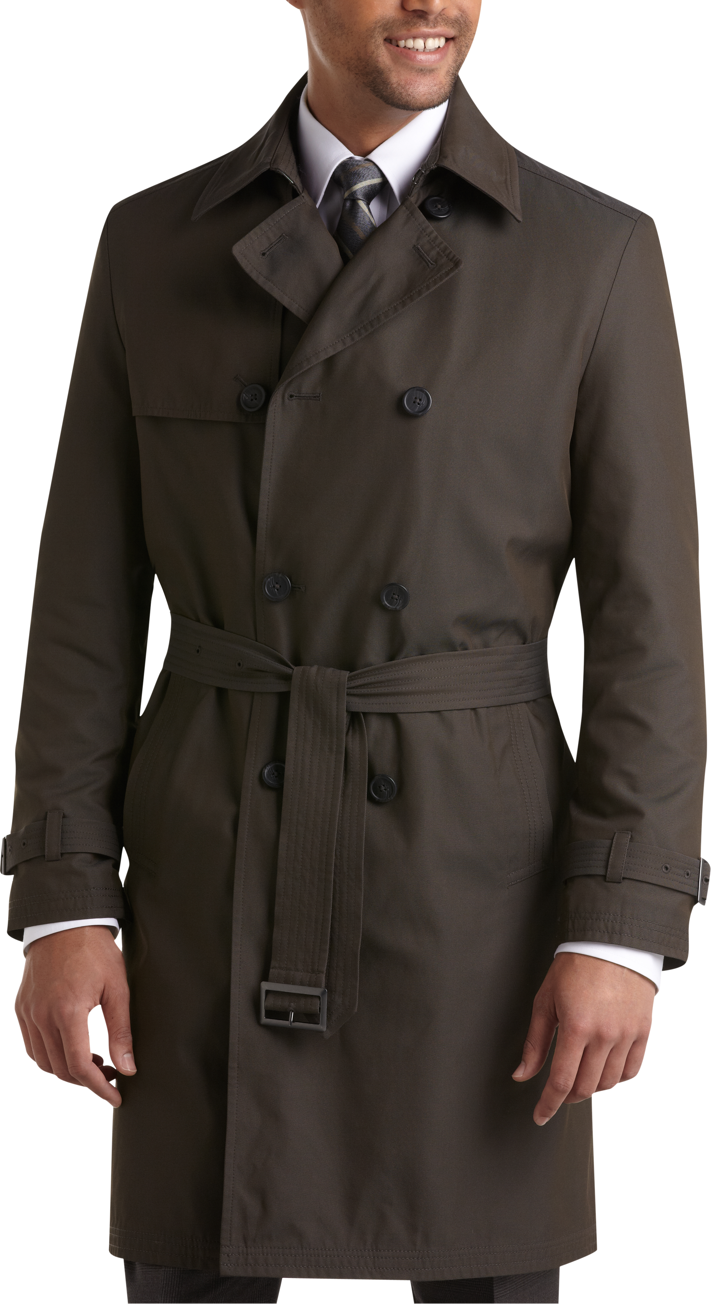 Kenneth Cole Olive Raincoat