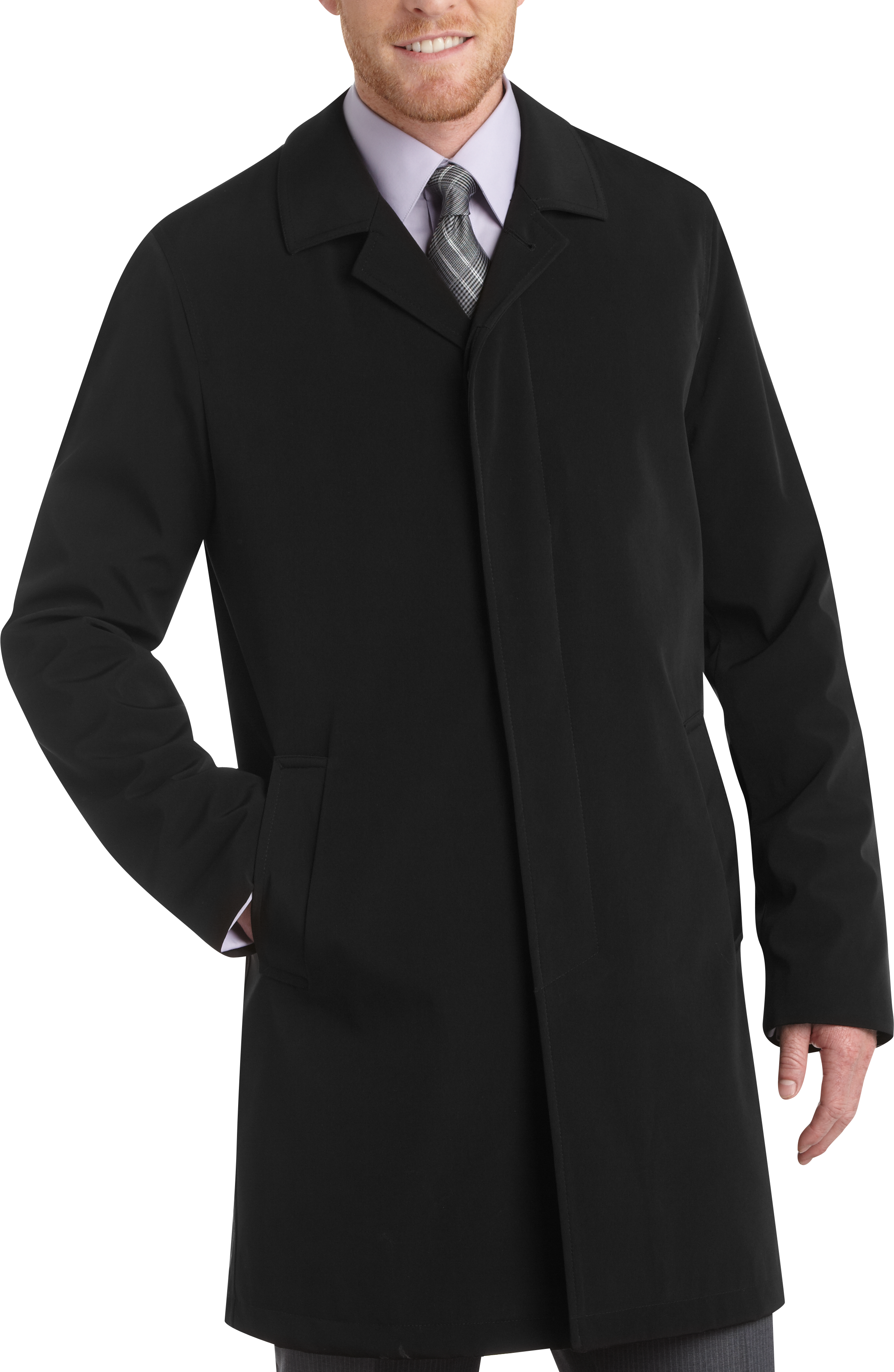 Kenneth Cole Black Raincoat