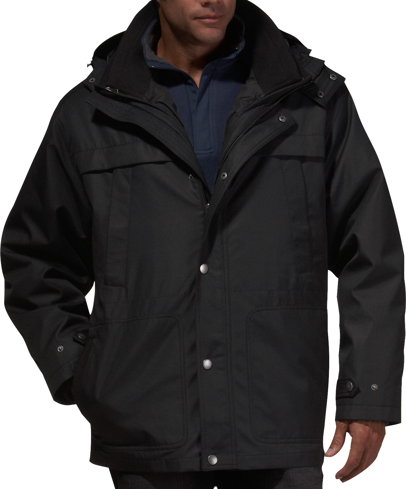 Pronto Uomo Black Raincoat