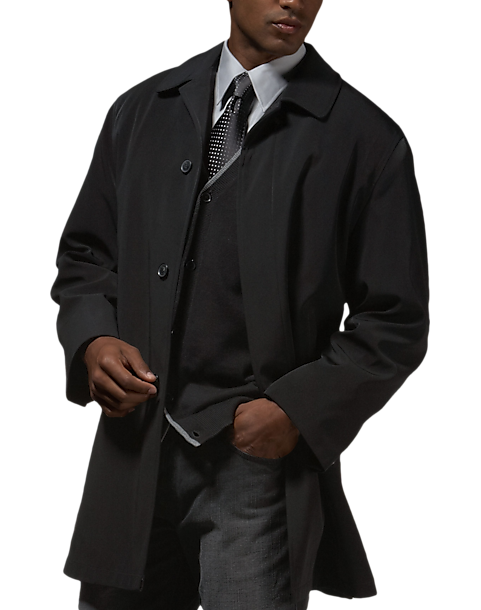 Calvin Klein Black Classic Fit Raincoat - Men&39s Raincoats | Men&39s