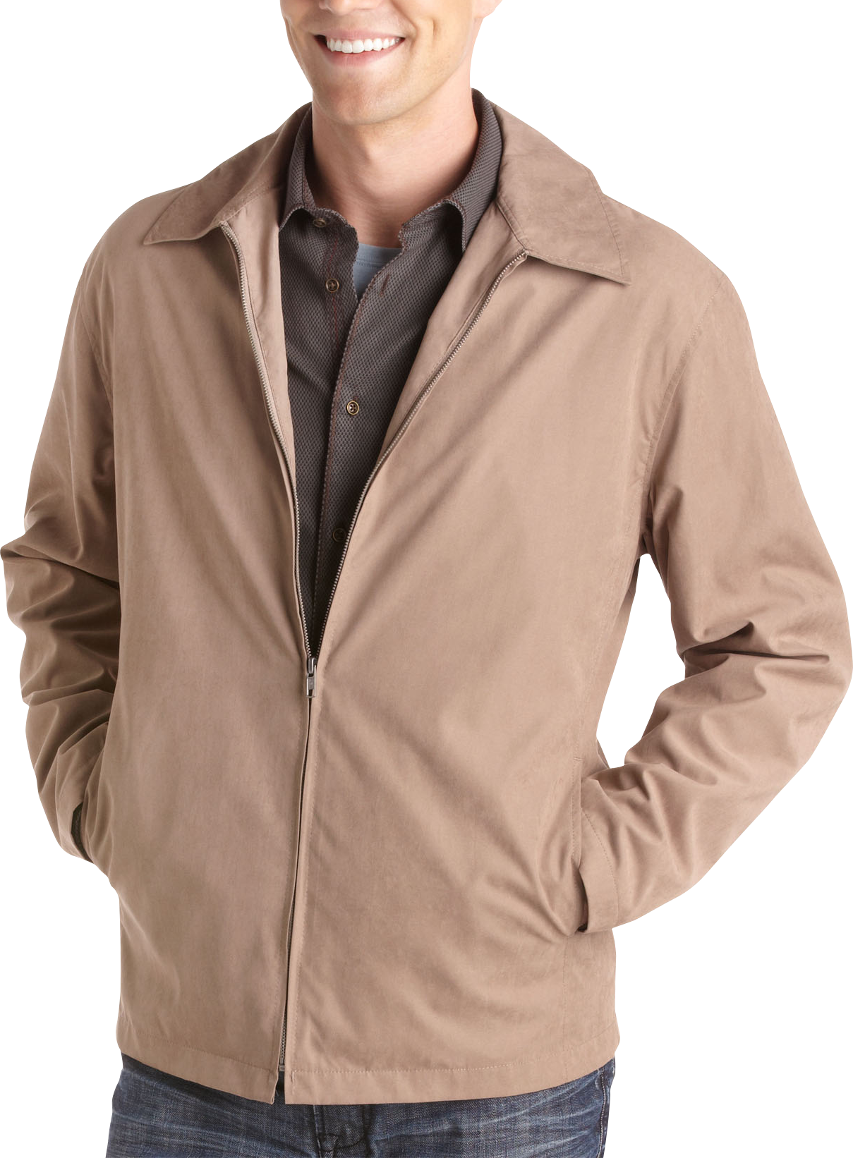 Joseph Abboud Tan Microfiber Jacket