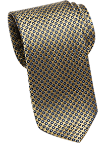 Esquire Yellow Circle Dot Skinny Tie