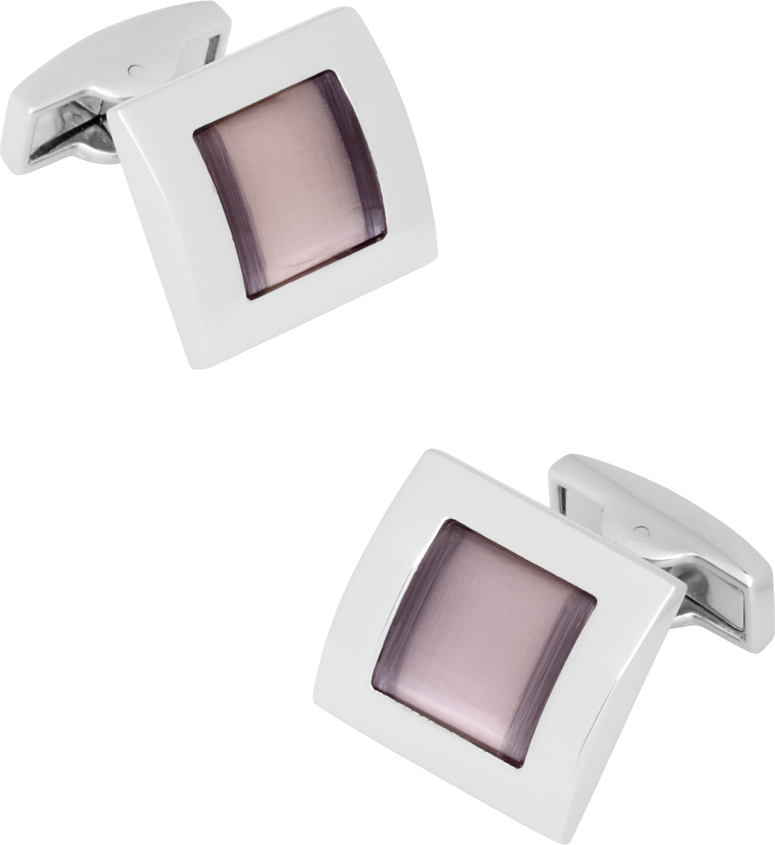 Egara Lavender and Silver Cufflinks