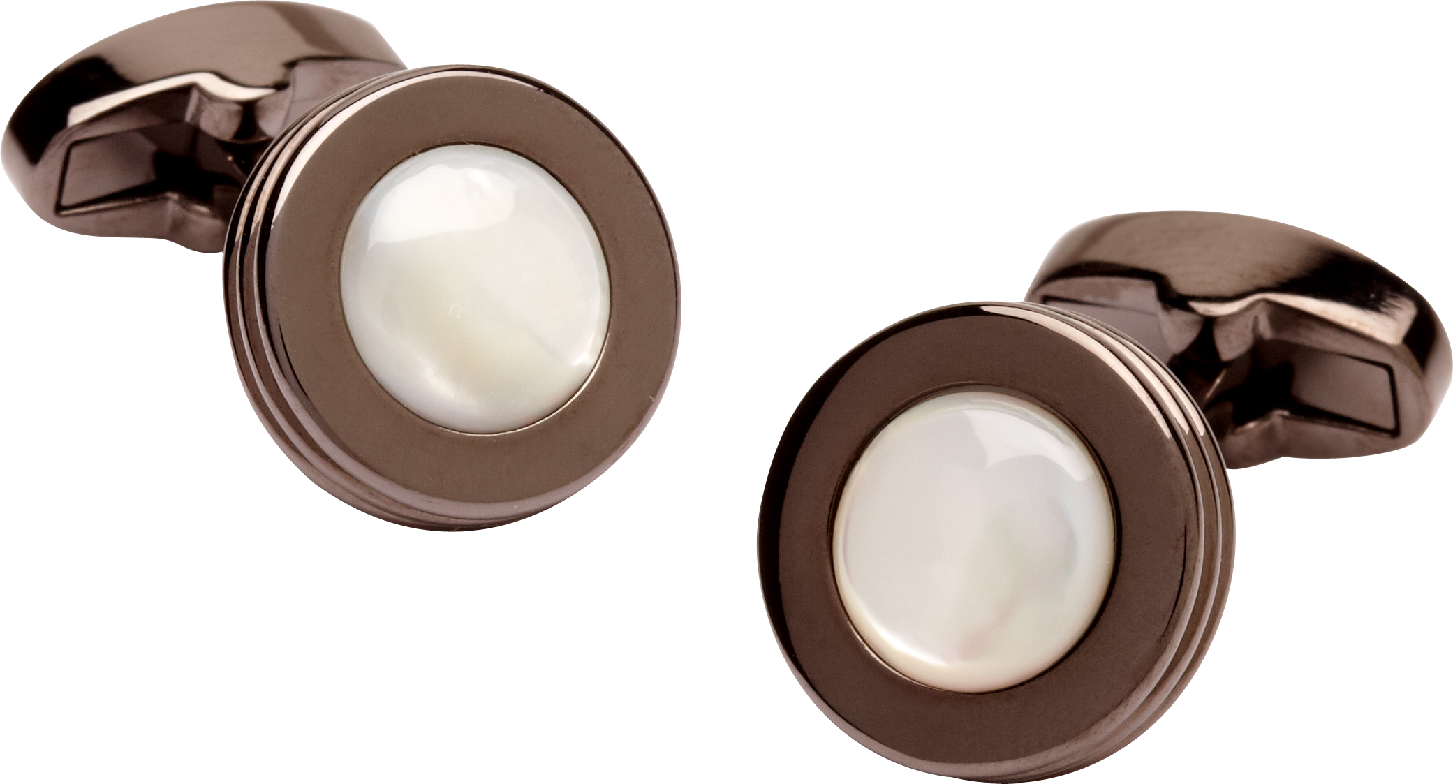 Egara Ivory and Gunmetal Cufflinks