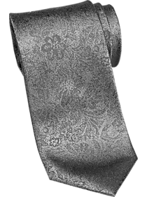 Esquire Charcoal Floral Skinny Tie