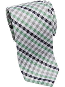 Esquire Green & Black Check Skinny Tie