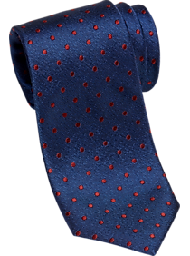 Esquire Navy & Red Dot Skinny Tie