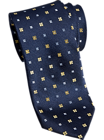 Esquire Blue & Yellow Floral Geometric Skinny Tie