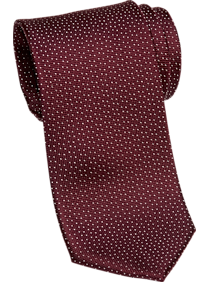 Esquire Burgundy Dot Skinny Tie