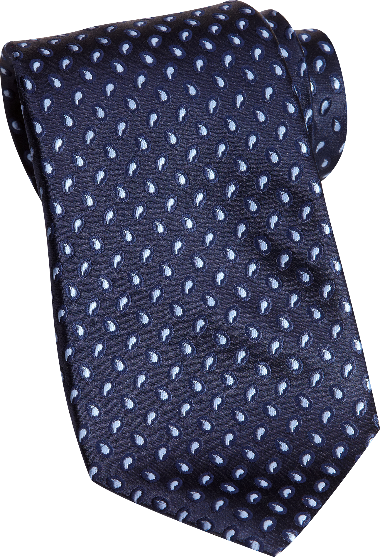 Corsini Seven Fold Navy Paisley Narrow Tie