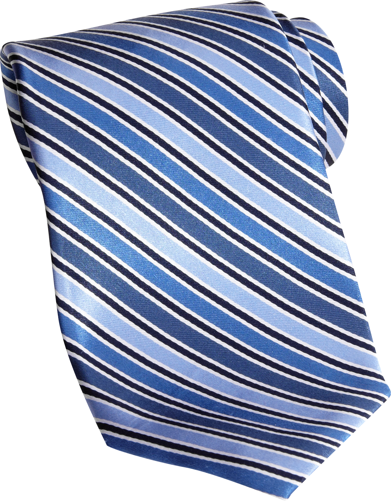 Corsini Seven Fold Blue Stripe Narrow Tie