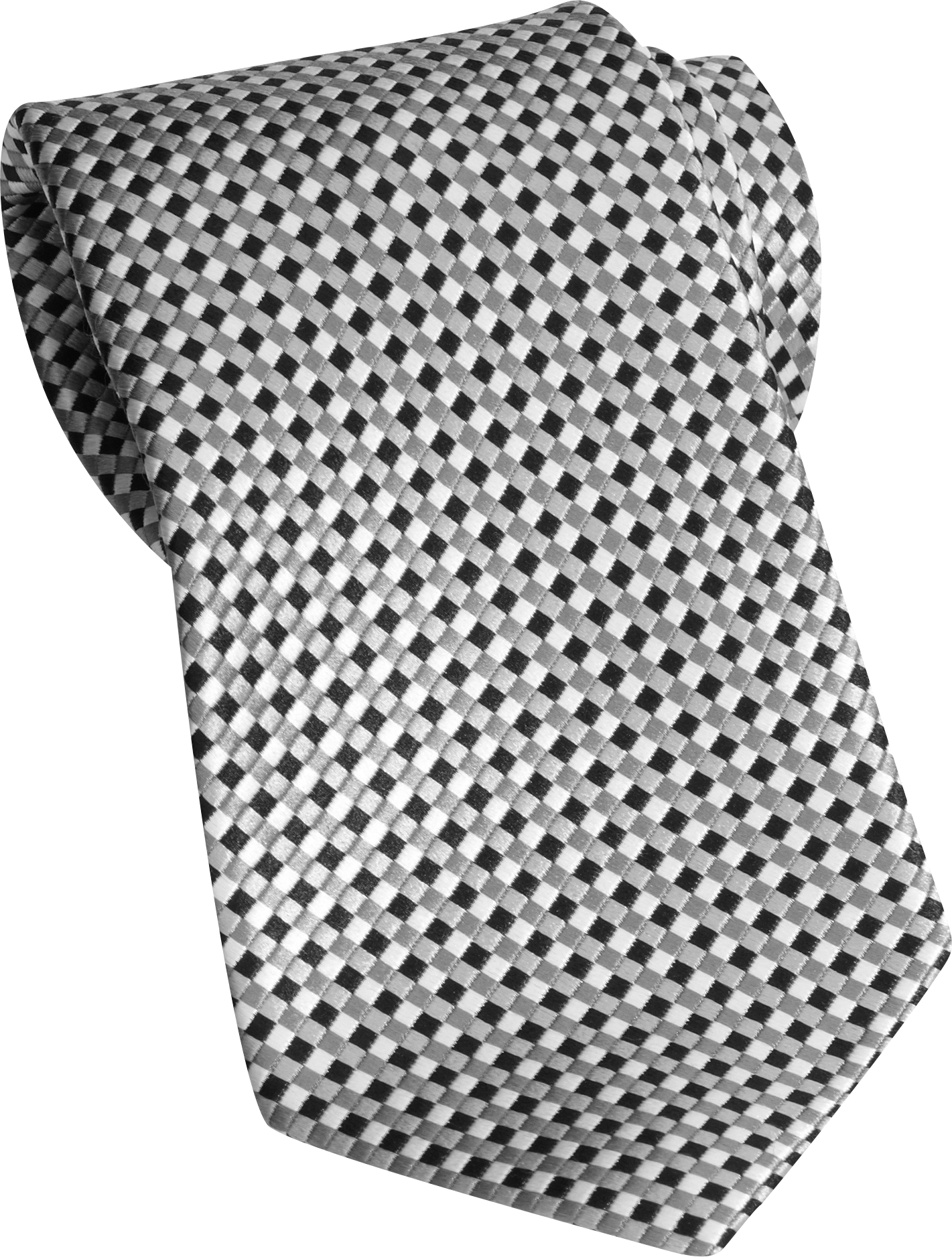 Corsini Seven Fold Gray Check Narrow Tie