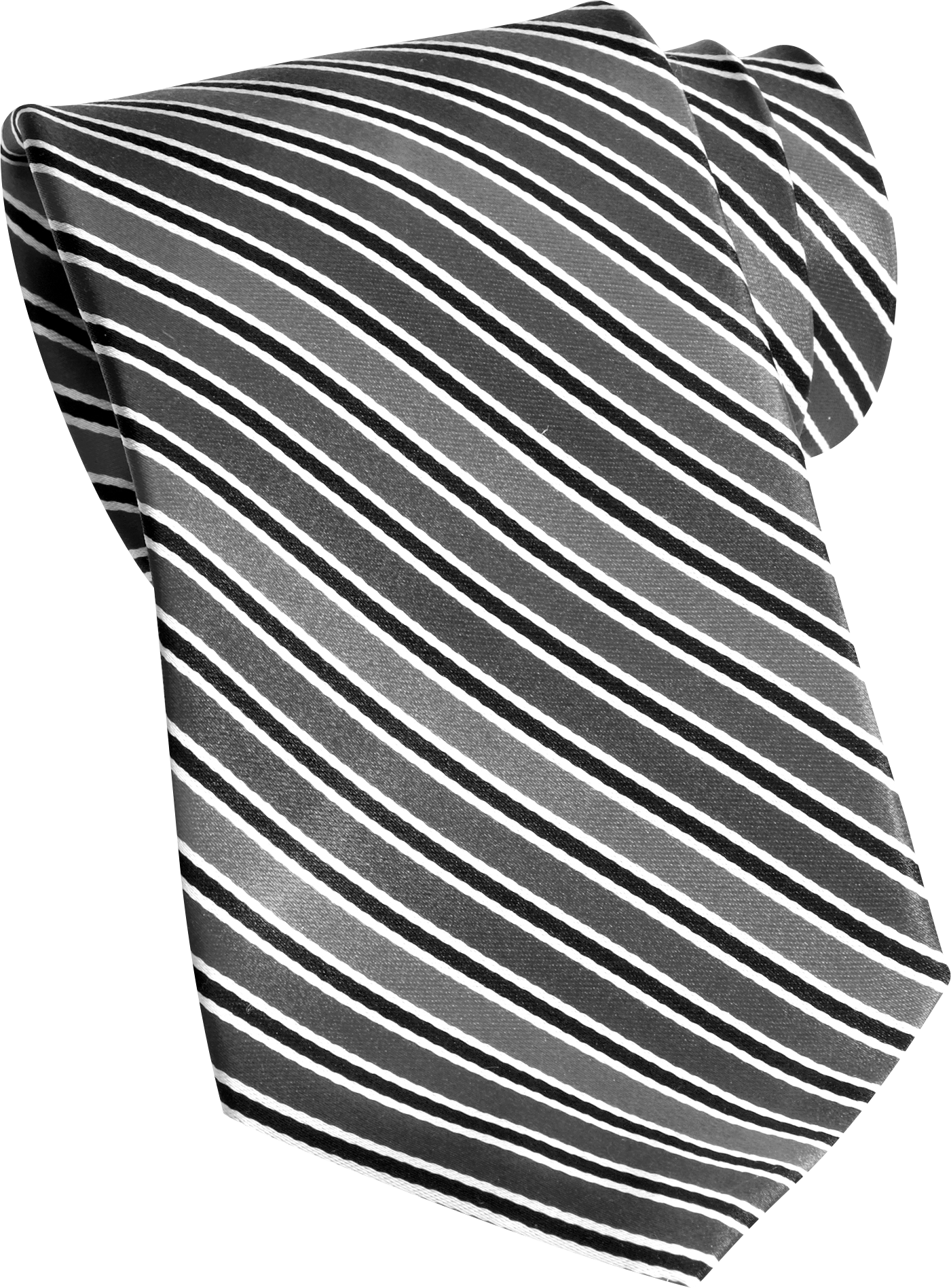 Corsini Seven Fold Gray Stripe Narrow Tie
