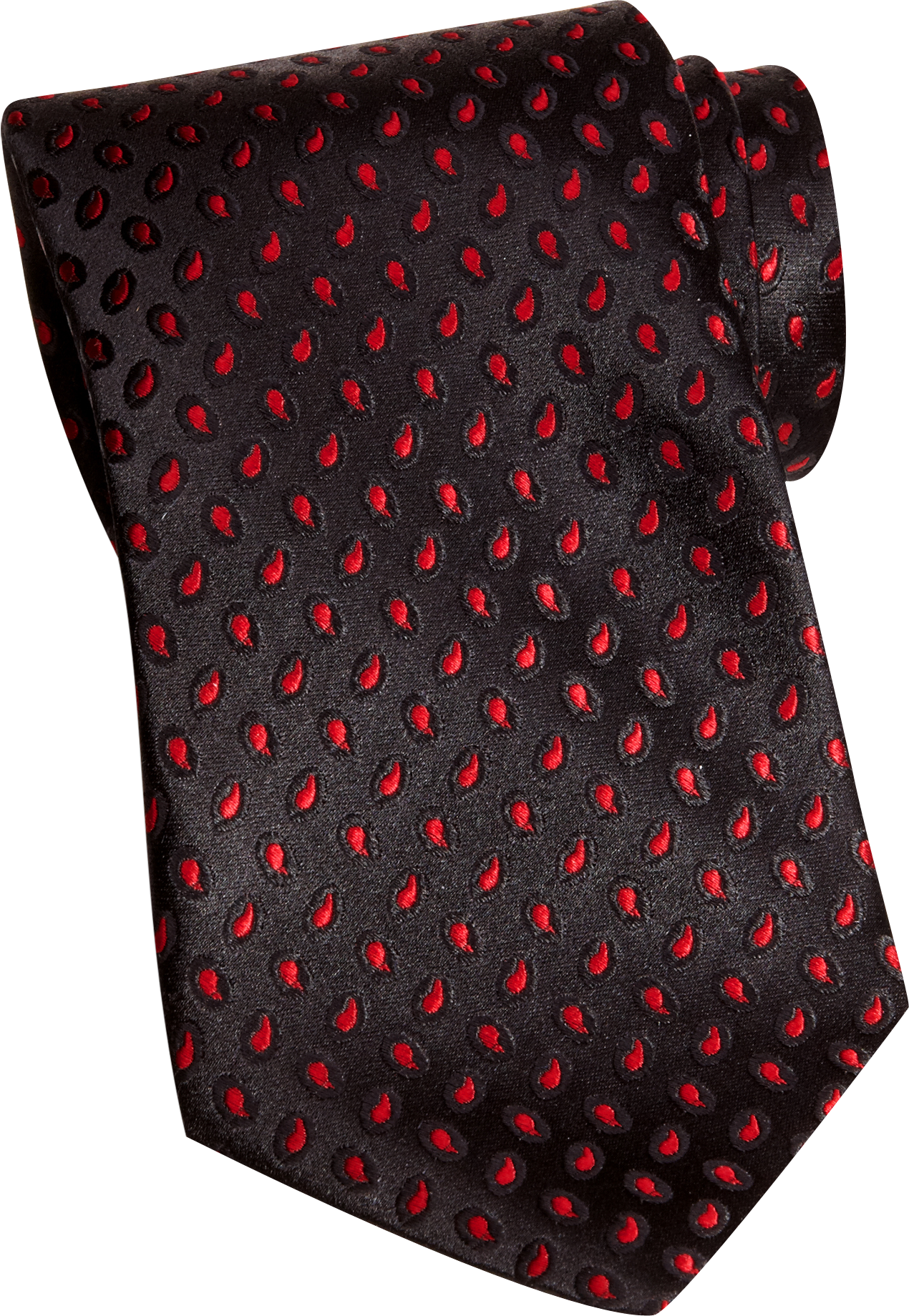 Corsini Seven Fold Red Paisley Narrow Tie