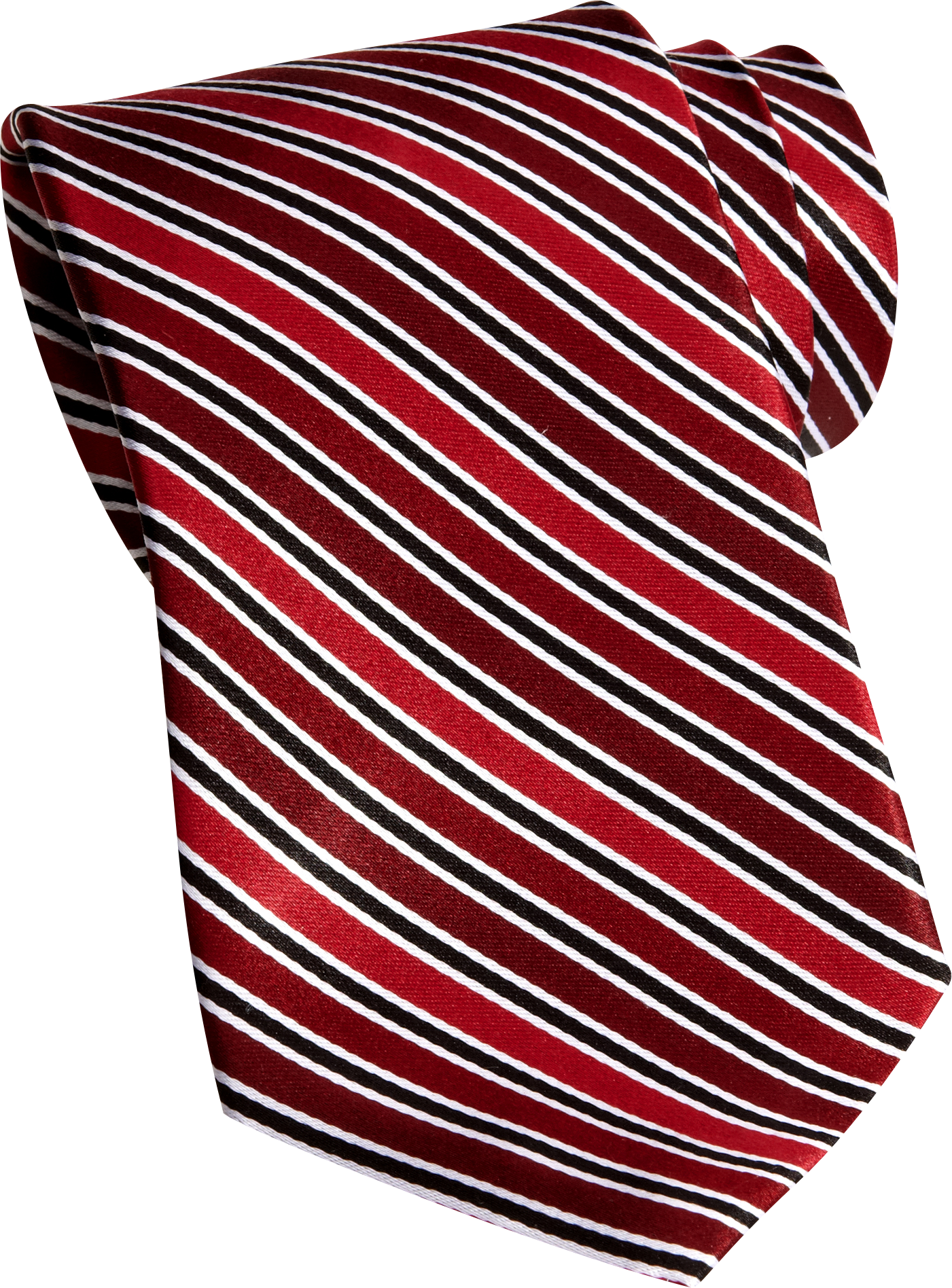 Corsini Seven Fold Red Stripe Narrow Tie