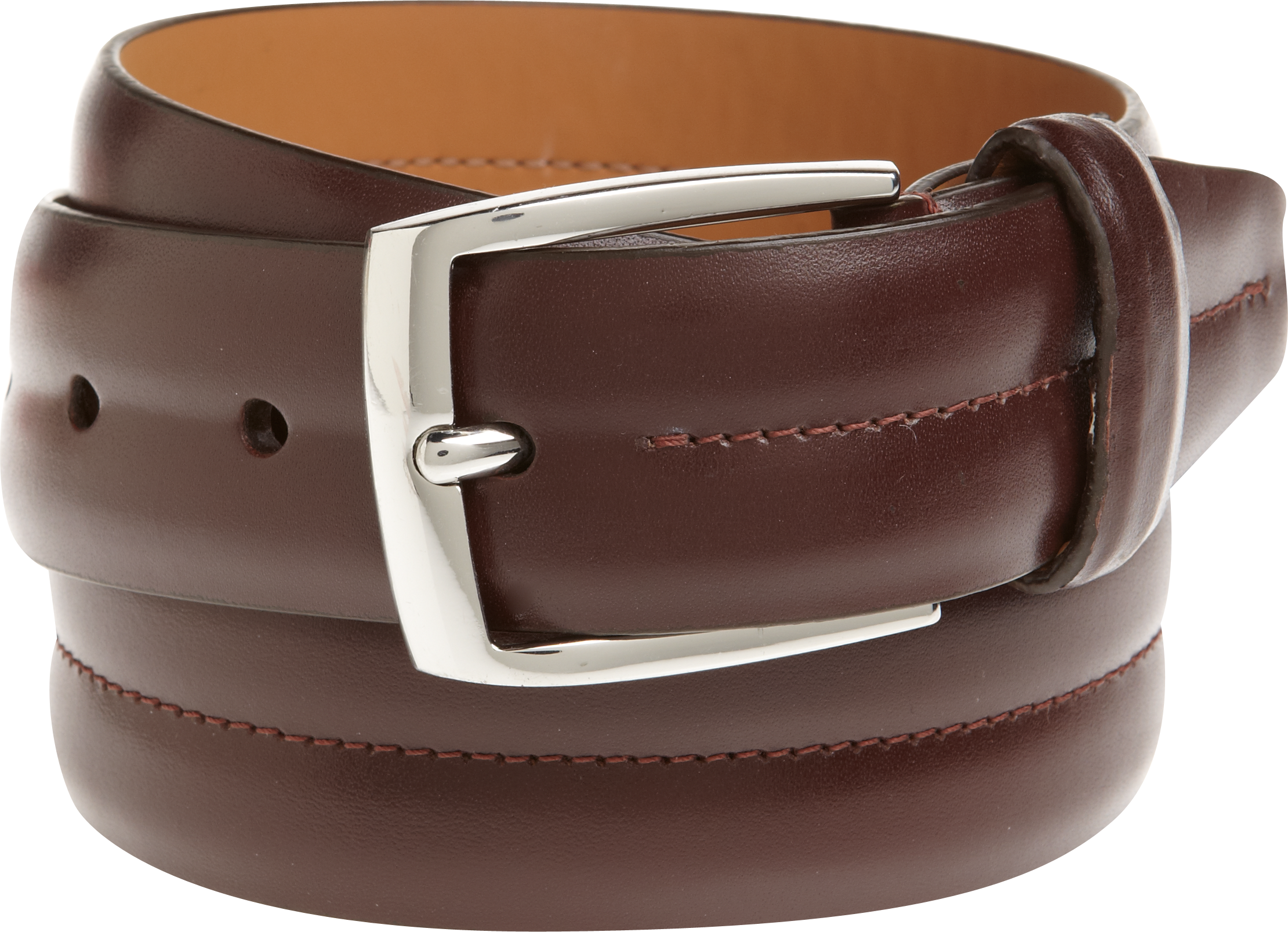 Joseph Abboud Center-Stitch Brown Belt