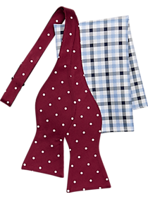 Tommy Hilfiger Red Dot Bow Tie & Pocket Square Set