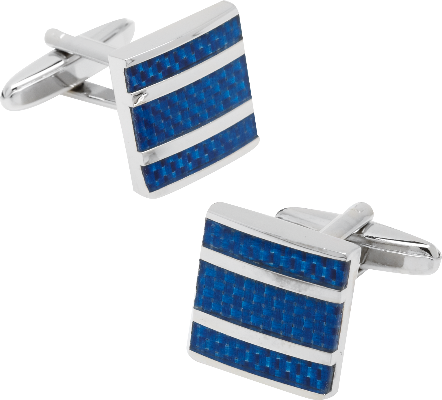 Pronto Uomo Blue and Silver Cufflinks