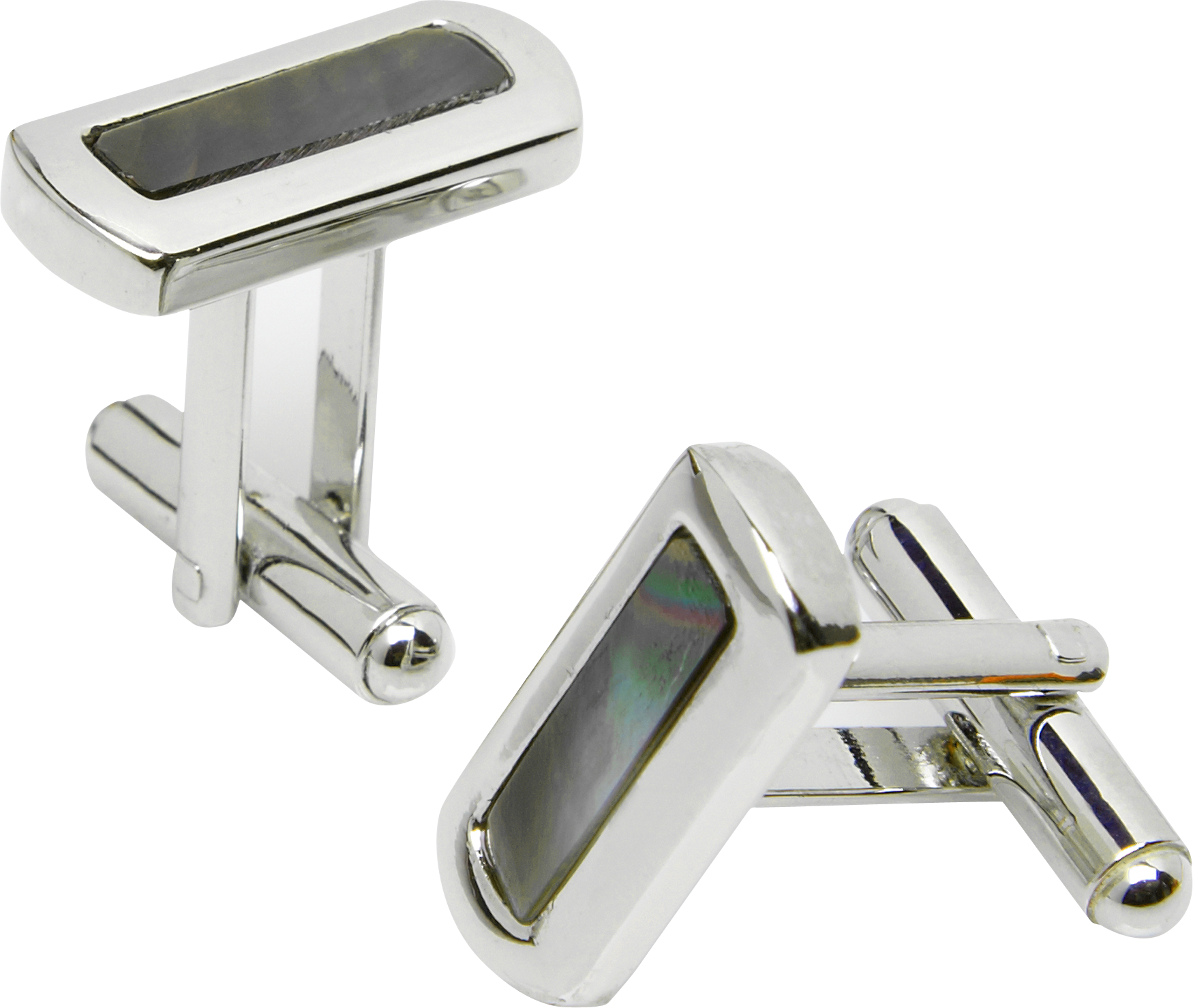 Marc Ecko Silver Mother of Pearl Cufflinks