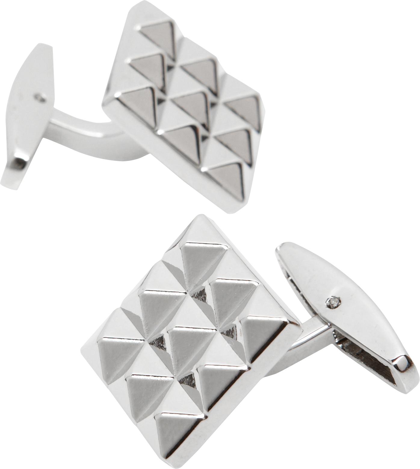 Marc Ecko Silver Pyramid Cufflinks
