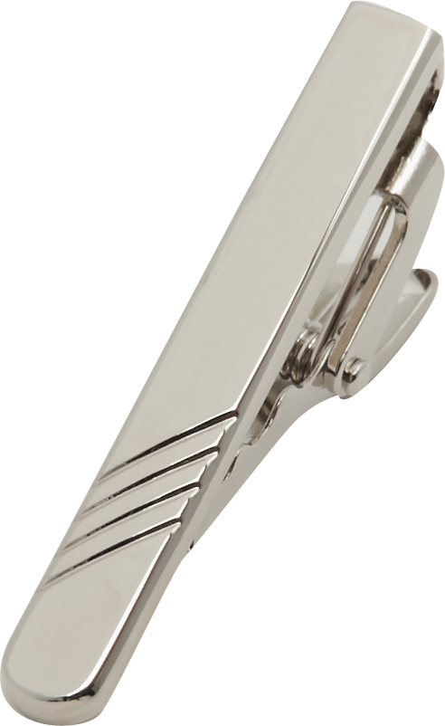 Pronto Uomo Silver Tie Bar