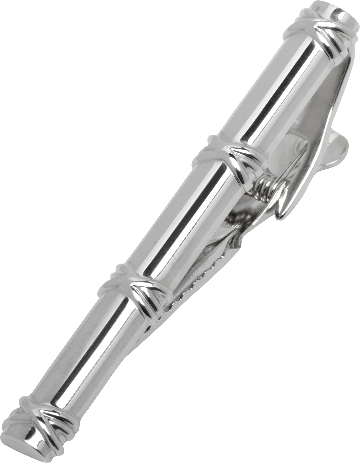 Pronto Uomo Silvertone X-Pattern Tie Bar