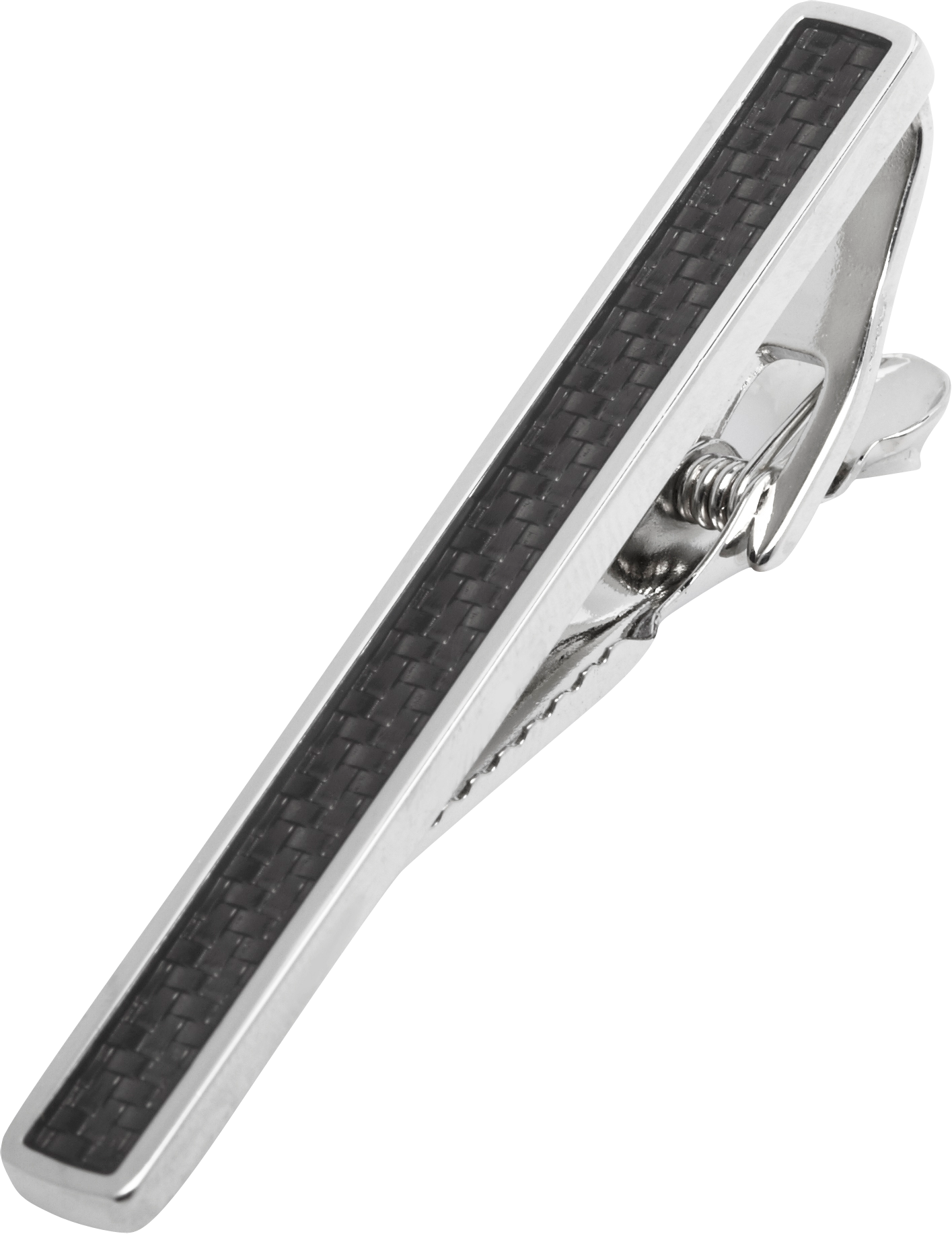Pronto Uomo Gunmetal and Silver Tie Bar