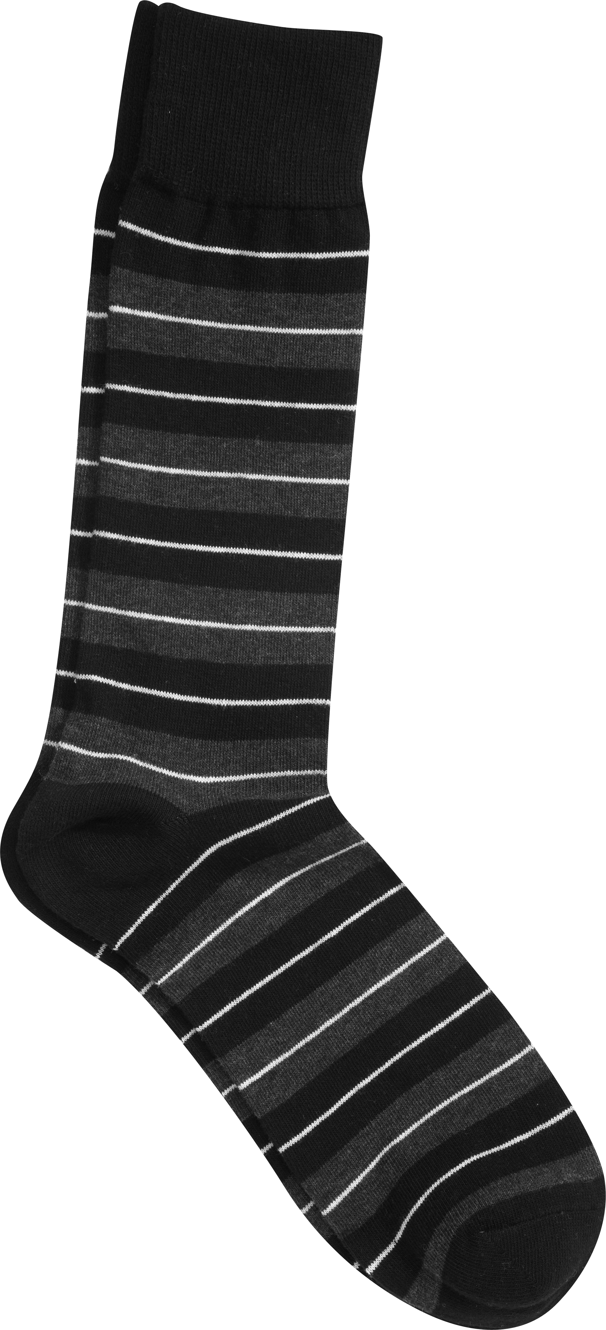 Joseph Abboud Black and Gray Stripe Socks