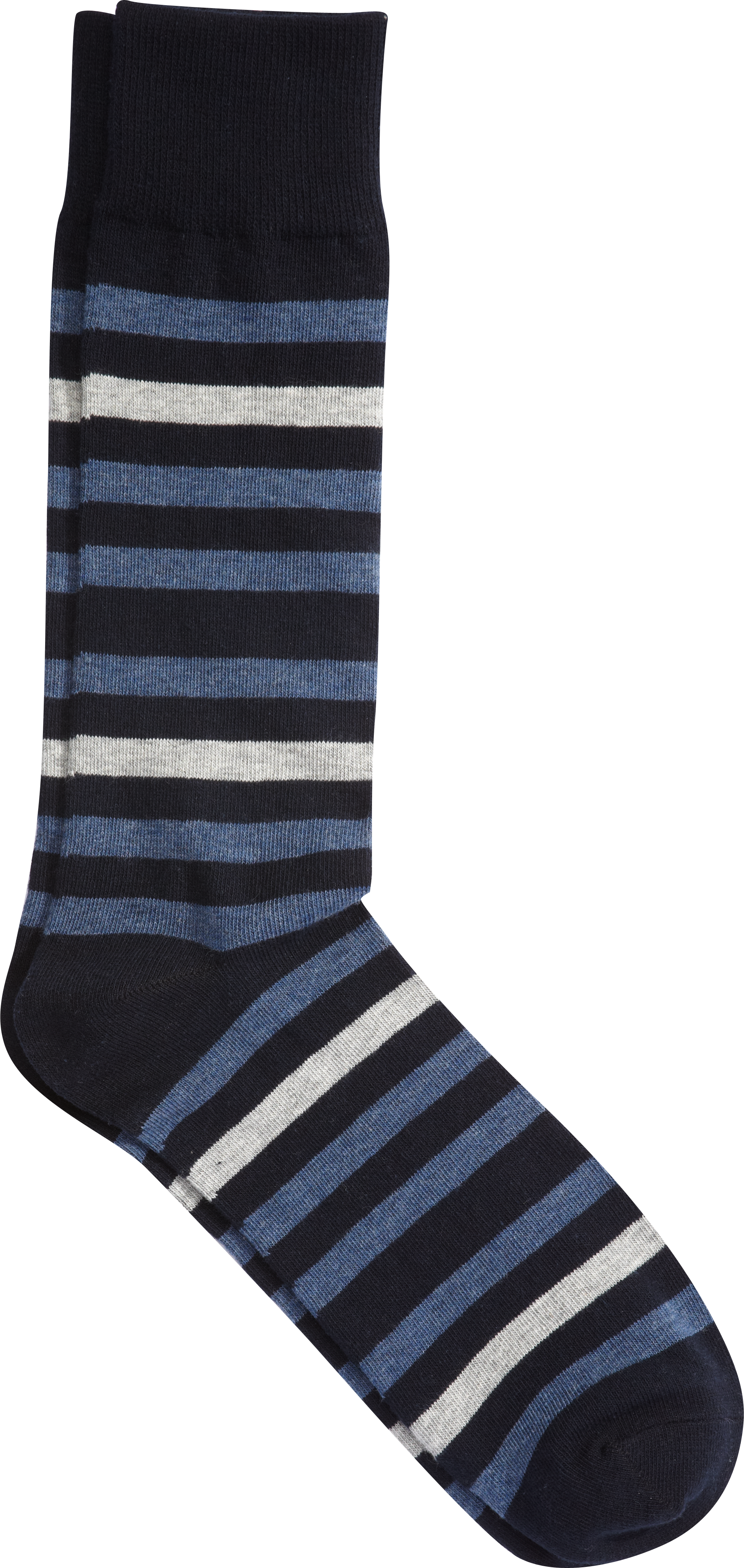 Joseph Abboud Navy and Gray Stripe Socks
