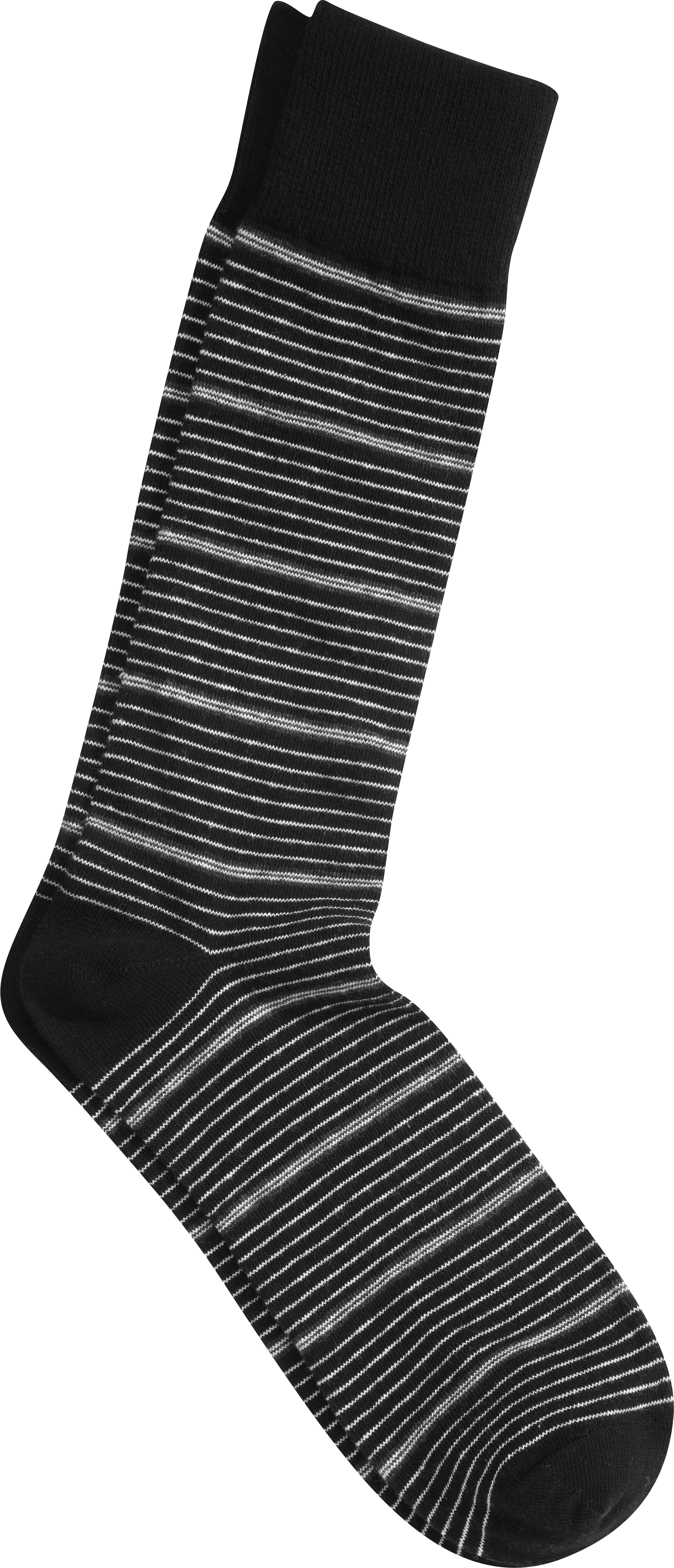 Joseph Abboud Black and White Stripe Socks