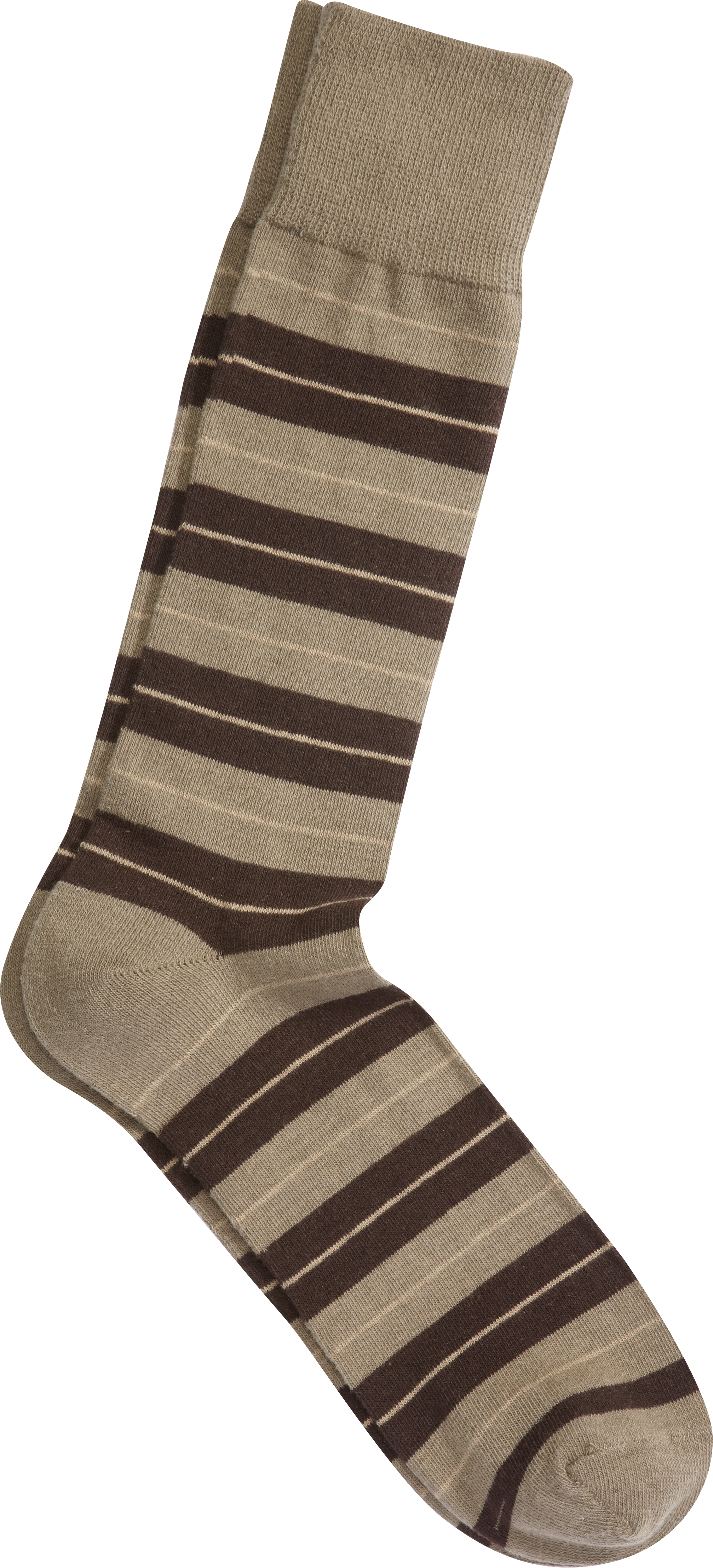 Joseph Abboud Taupe and Brown Stripe Socks