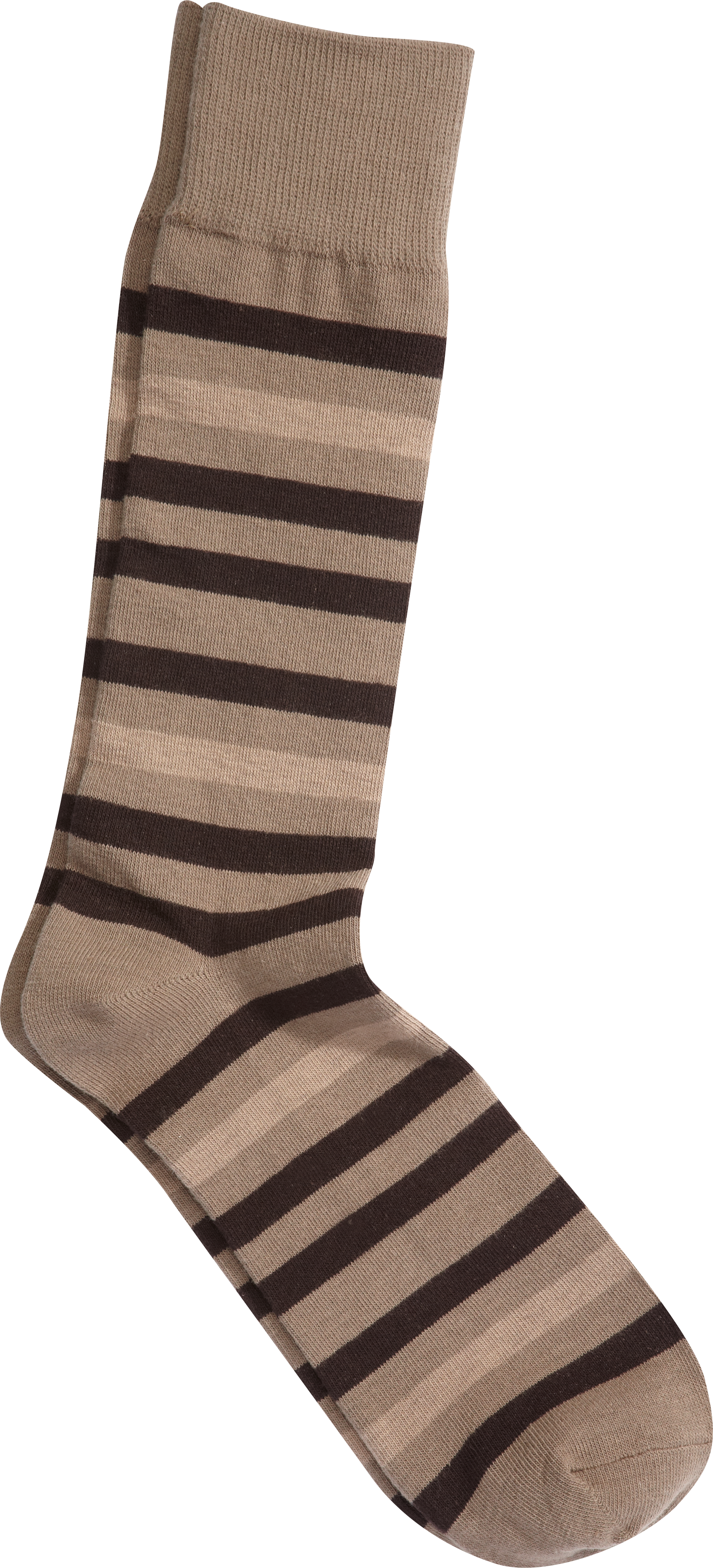 Joseph Abboud Tan and Brown Stripe Socks