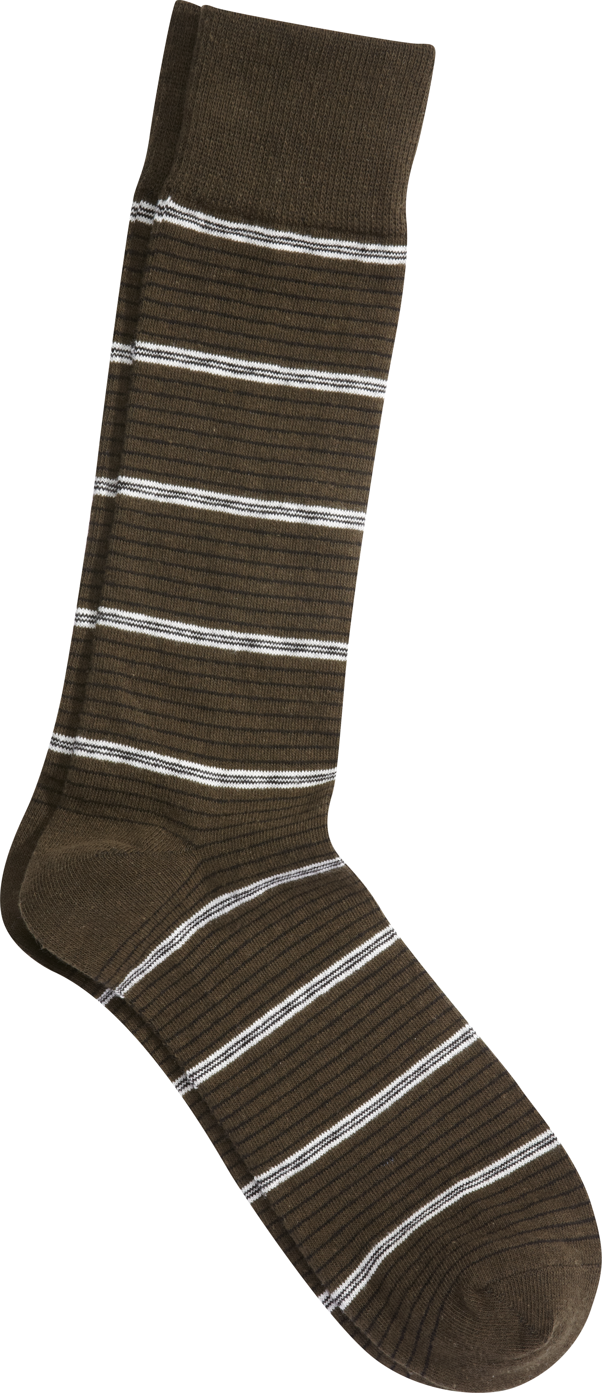 Joseph Abboud Olive Green and White Stripe Socks