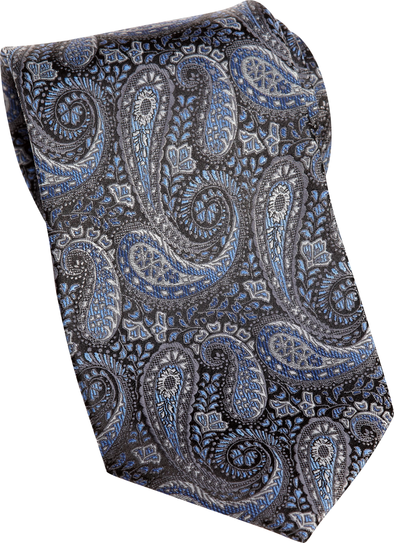 Pronto Uomo Couture Blue and Black Paisley Tie