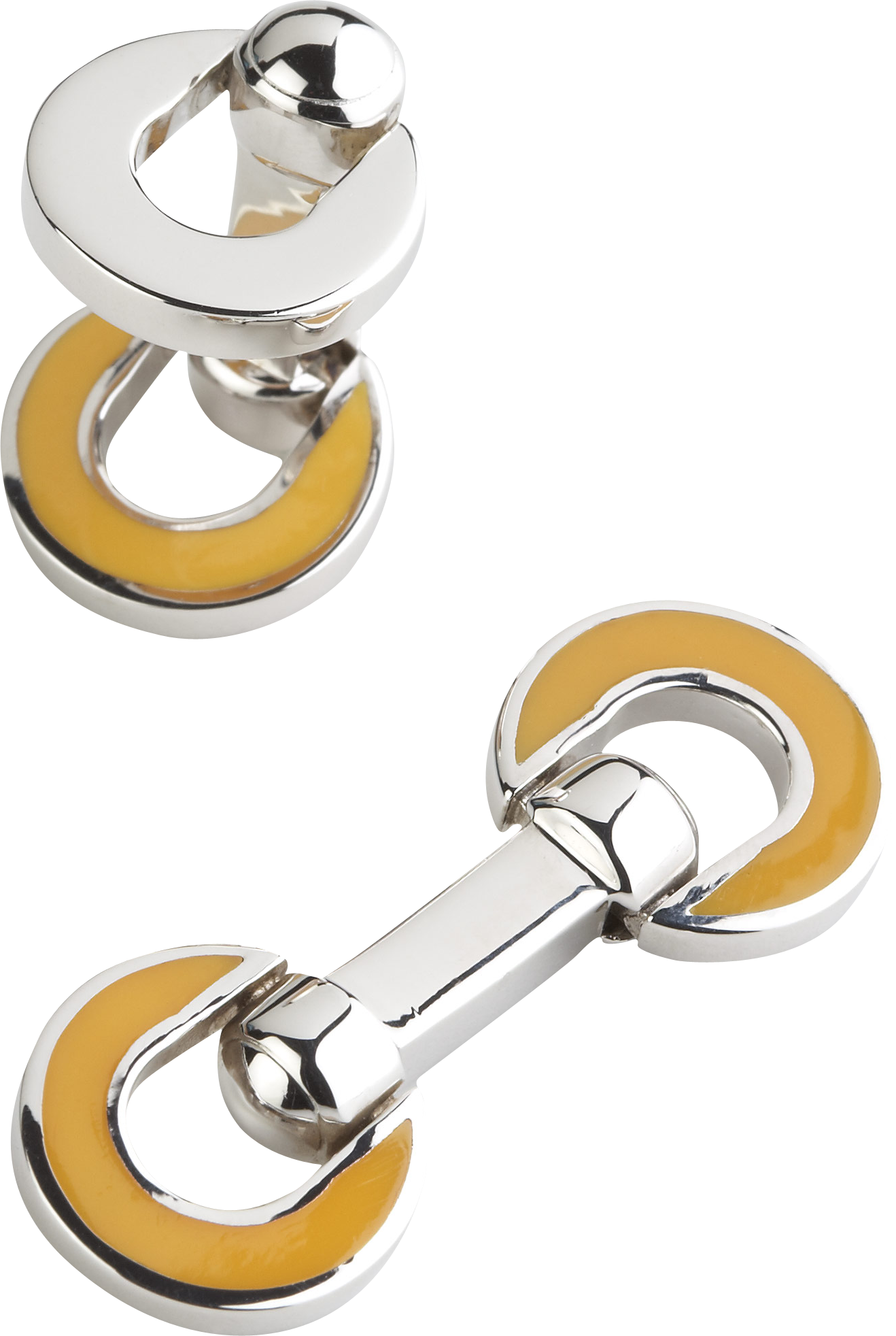 Pronto Uomo Peach Circle Cufflinks