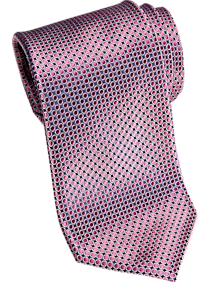 Tommy Hilfiger Pink Geometric Dot Narrow Tie