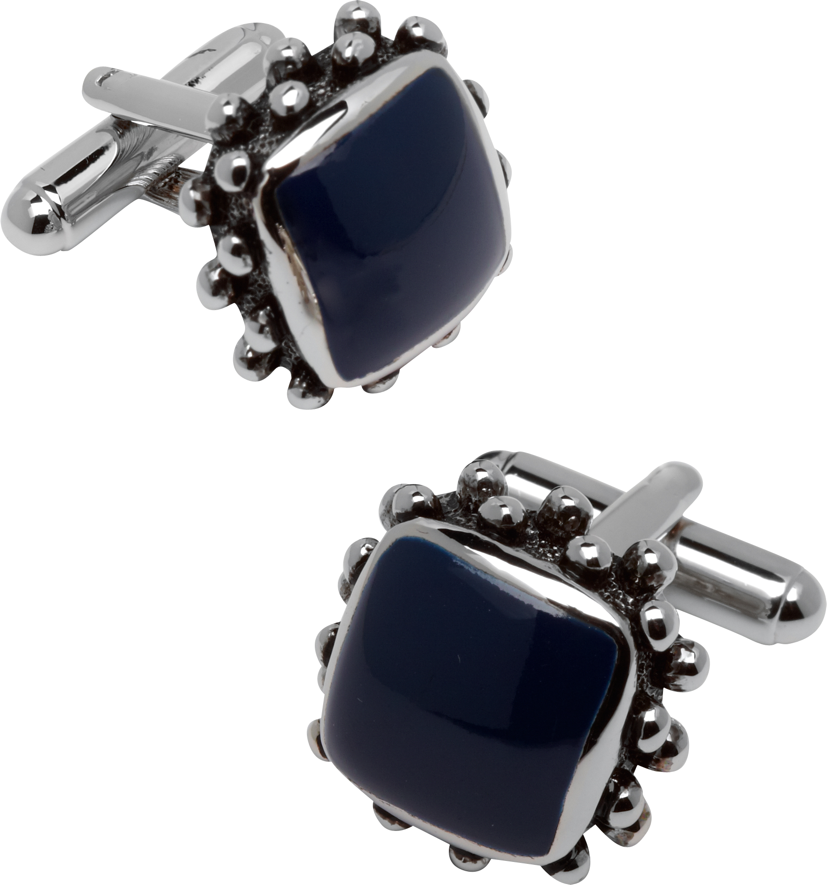 Pronto Uomo Blue and Silver Cufflinks