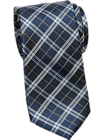 Joseph Abboud Navy Plaid Narrow Tie