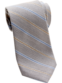 Joseph Abboud Taupe Stripe Narrow Tie