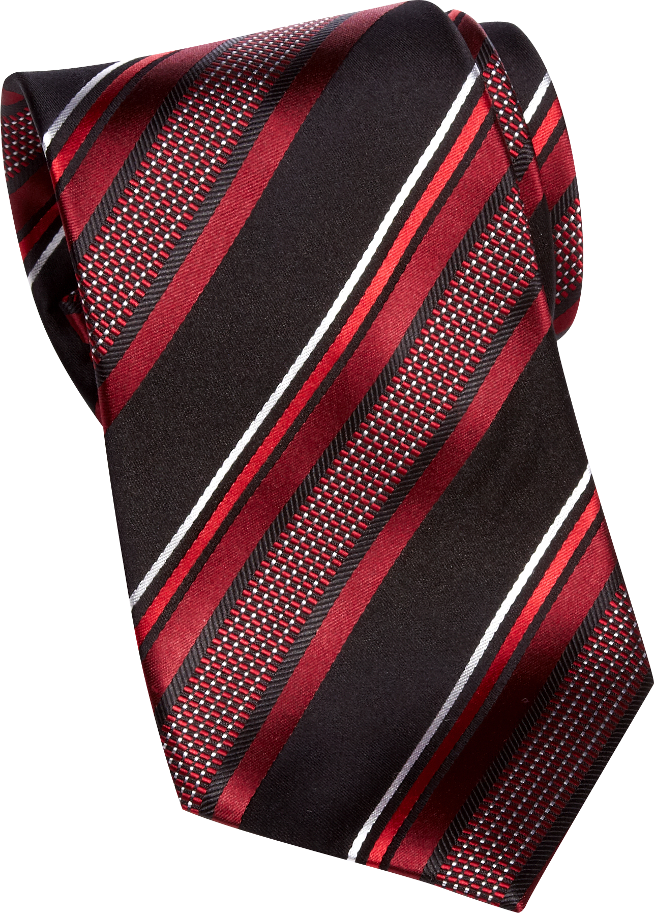 Sean John Red Tic Stripe Extra Long Tie