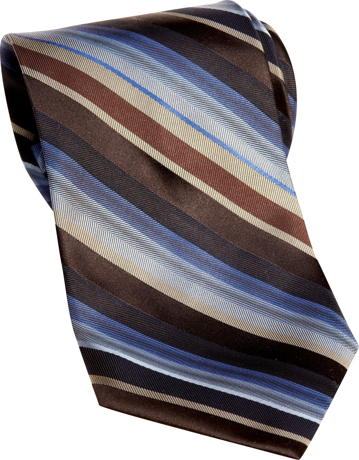 Calvin Klein Brown Stripe Extra Long Tie