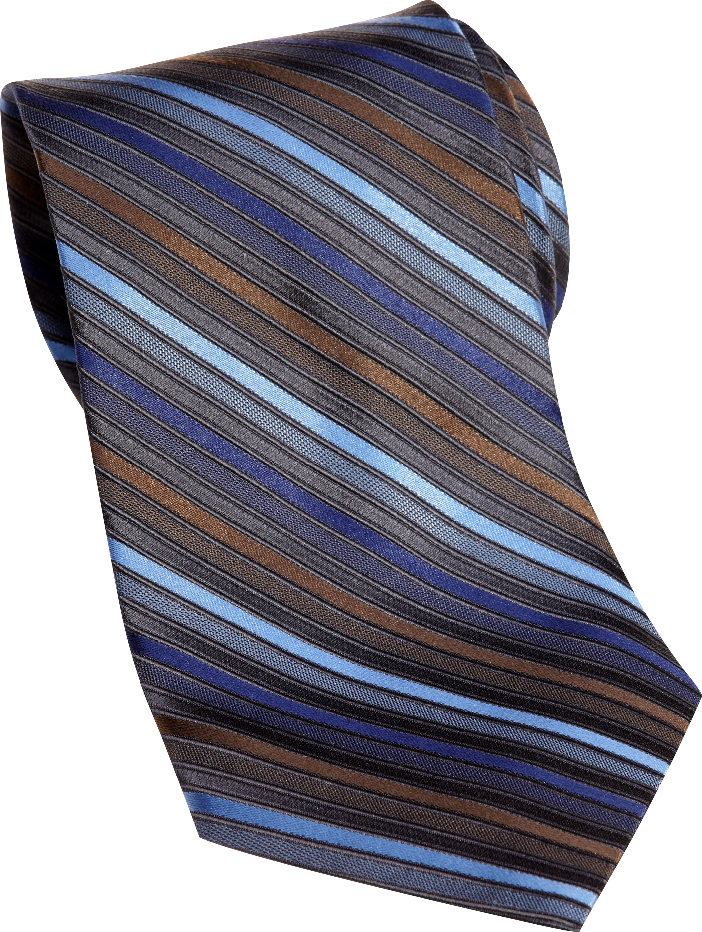 Calvin Klein Charcoal Stripe Extra Long Tie