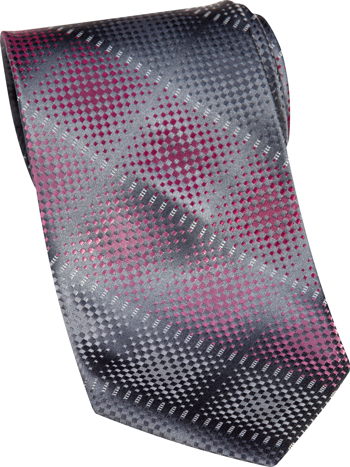 Calvin Klein Gray Mini Dot Extra Long Tie