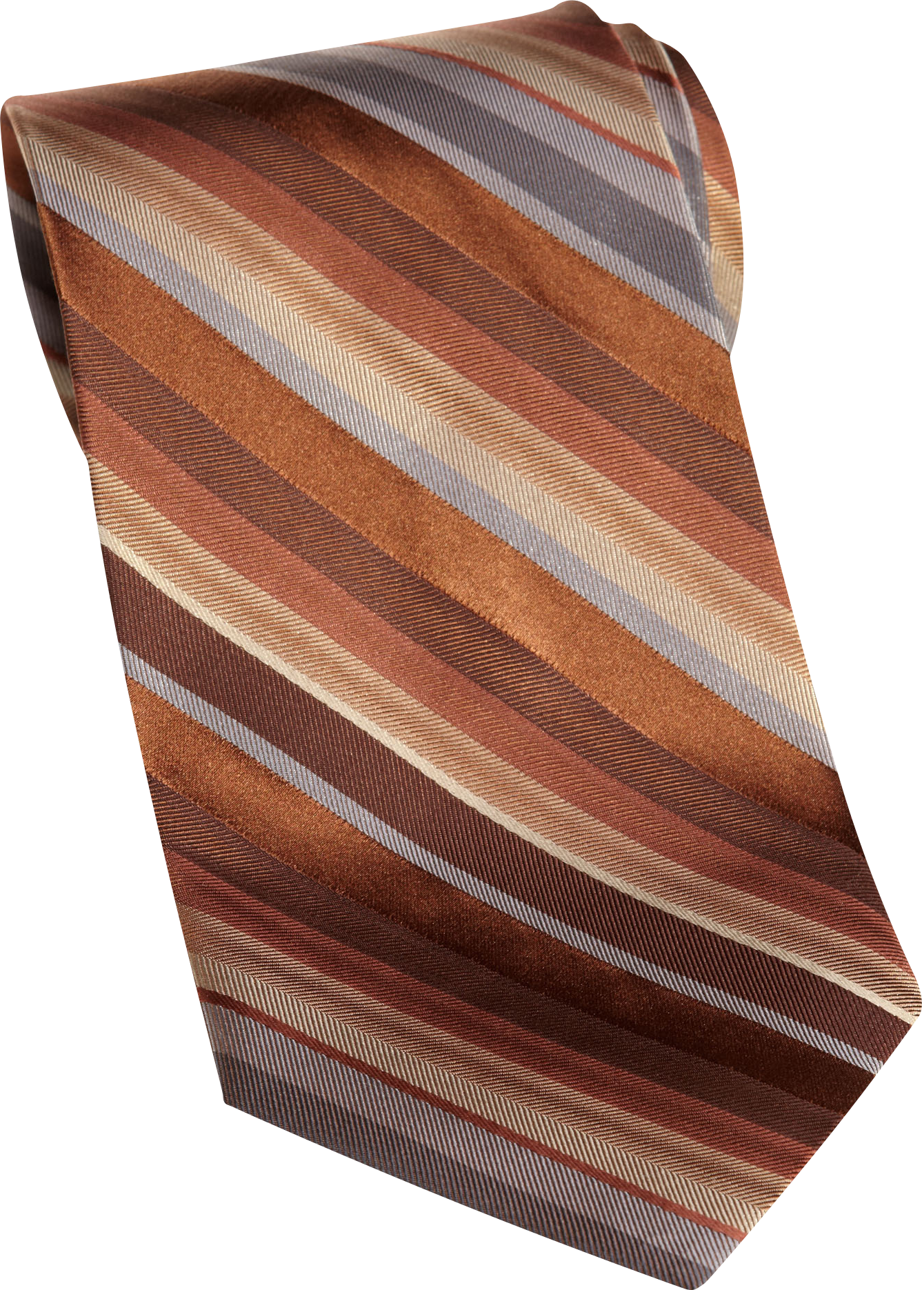Calvin Klein Rust Stripe Extra Long Tie