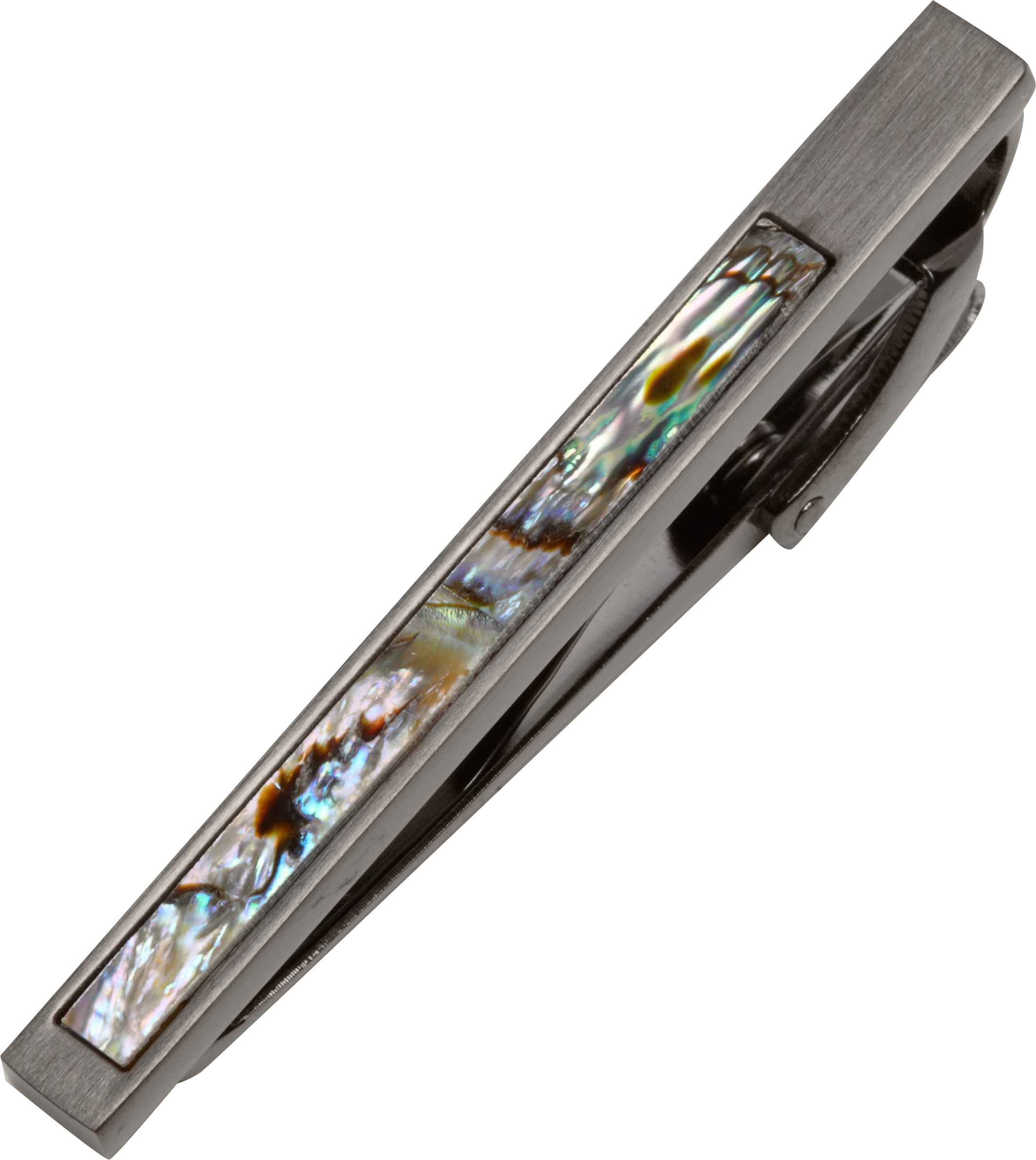 Egara Gunmetal and Abalone Tie Bar