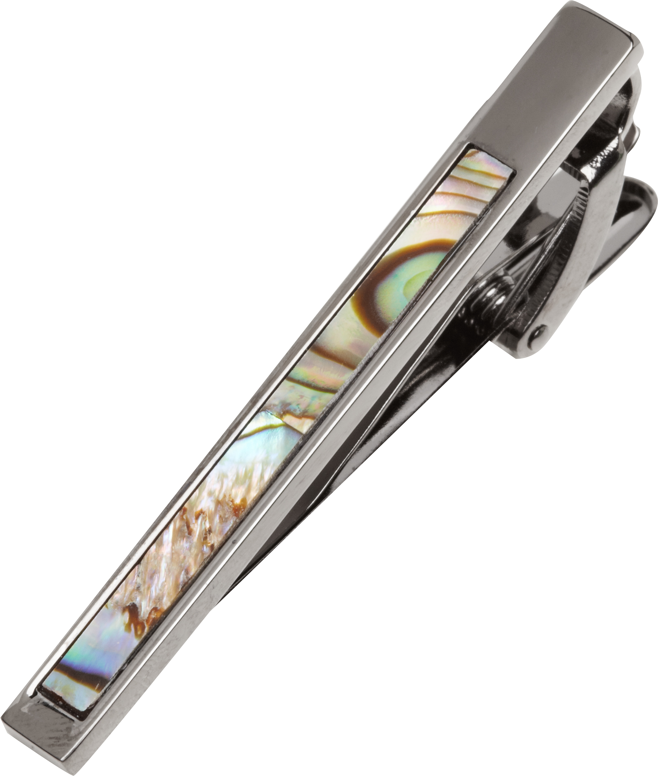 Egara Silver and Abalone Tie Bar