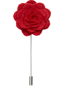 Esquire Red Rose Floral Lapel Pin